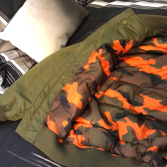 Olive Green Bomber Jacket - Picture 6 of 8